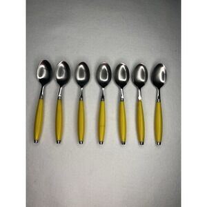 Fiesta Cambridge Yellow Soup Spoons Set of 7 Fiestaware Flatware Replacement